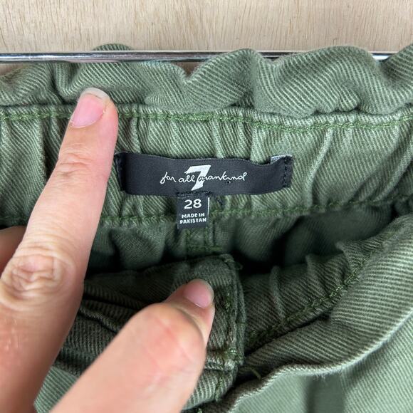 7 For All Mankind Green Elastic Waist Pants – Size 28 - Picture 6 of 6